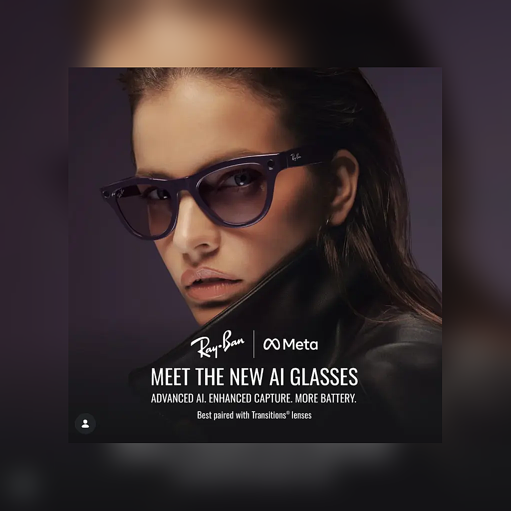 Ray-Ban square sunglasses with black frame and dark lenses